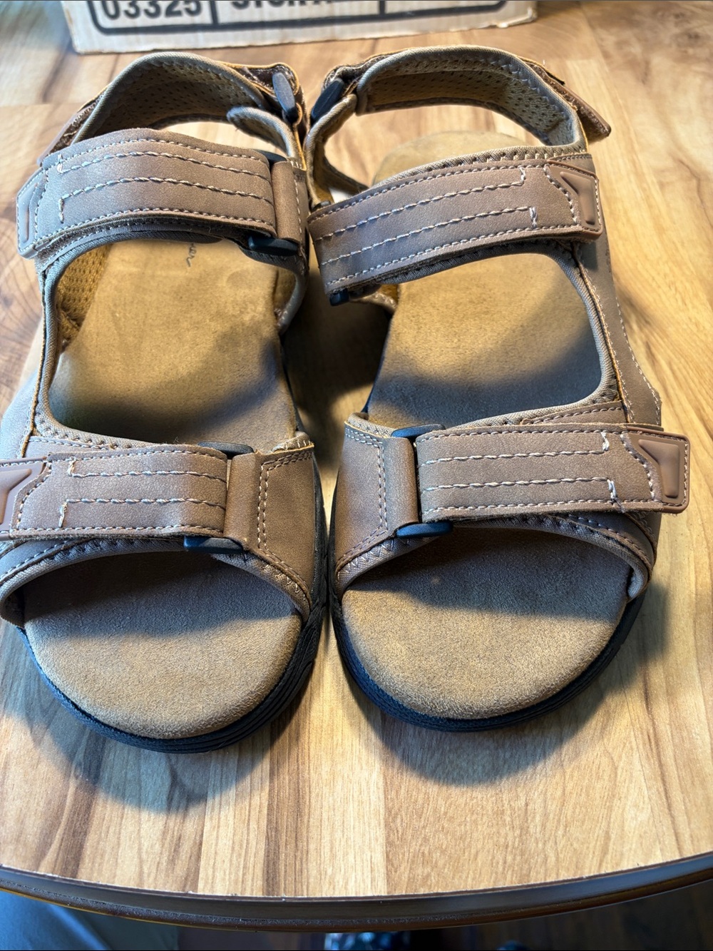Eddie Bauer Brown Sandals with Velcro Straps Size 8